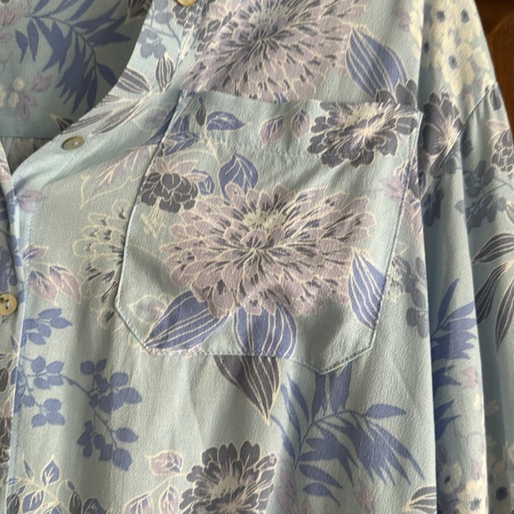 NWOT Z Supply 100% Rayon Light Blue Floral Long Sleeve Blouse size XS - Picture 3 of 6